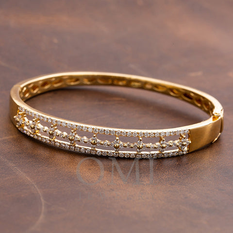 14K Yellow Gold Women's Bracelet With 1.70 CT Diamonds