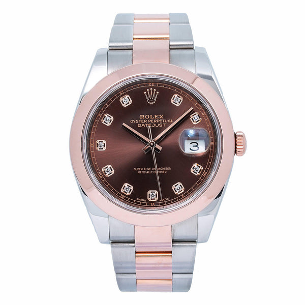 Rolex Datejust 41MM 126301 Chocolate Diamond Dial Smooth Bezel Two