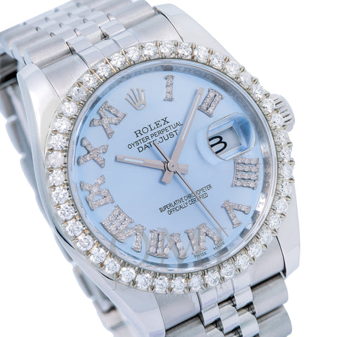 Rolex Datejust 116234 36MM Blue Diamond Dial With Stainless Steel Bracelet