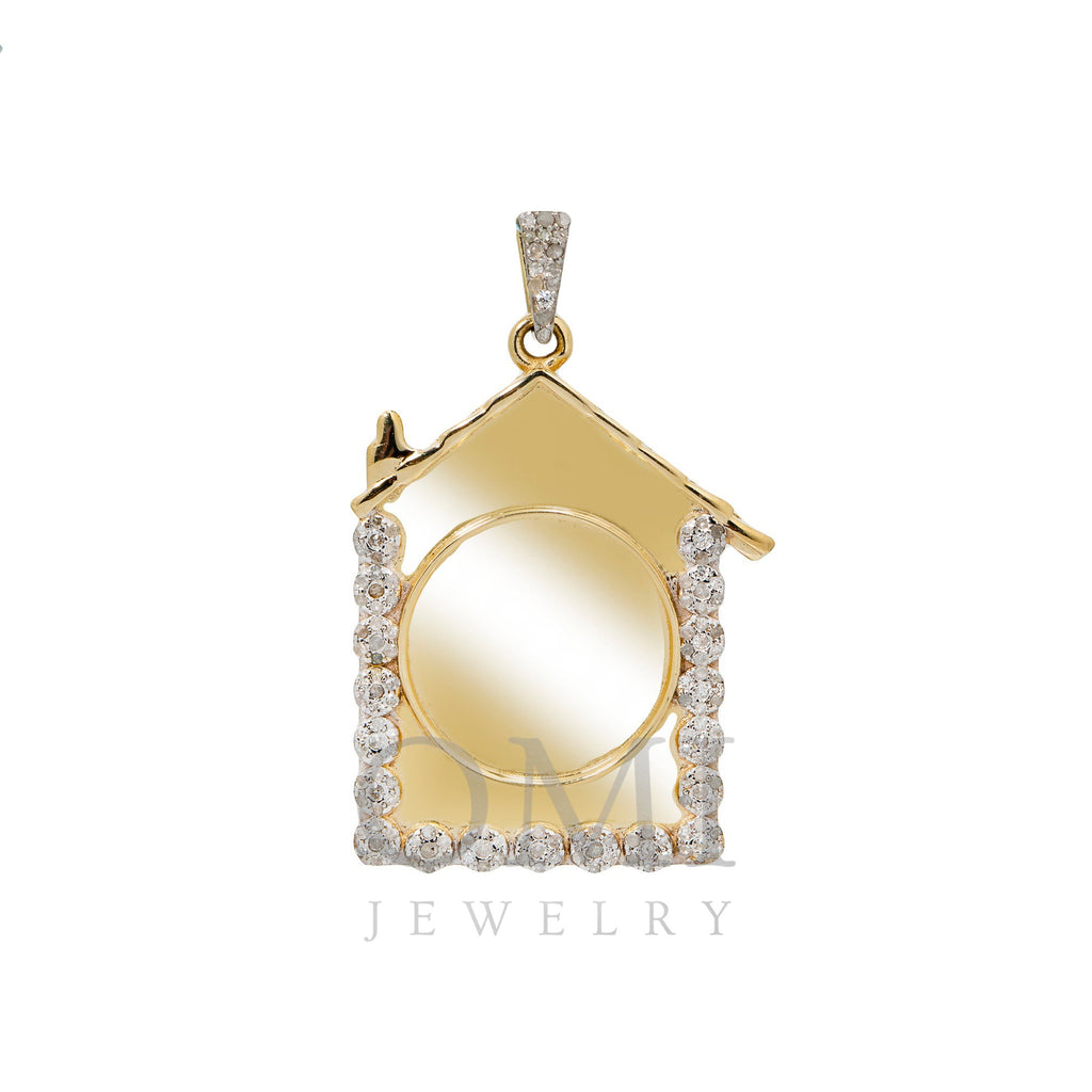 10K YELLOW GOLD DIAMOND HOUSE PICTURE PENDANT 0.44 CT