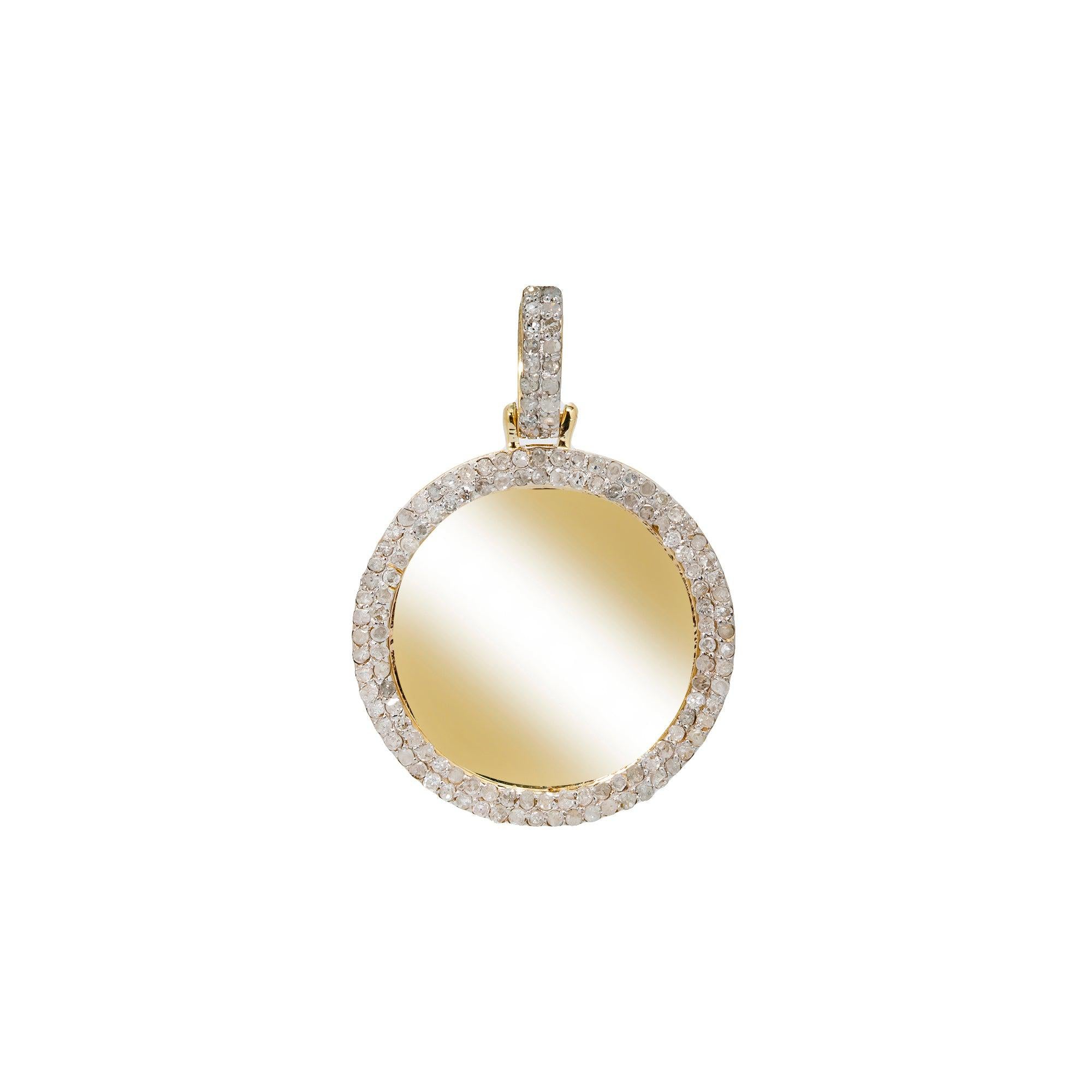 10K YELLOW GOLD DIAMOND PICTURE PENDANT 0.71 CT
