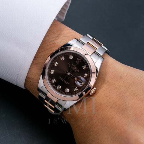Rolex Datejust 126301 41MM Brown Dial With Two Tone Bracelet