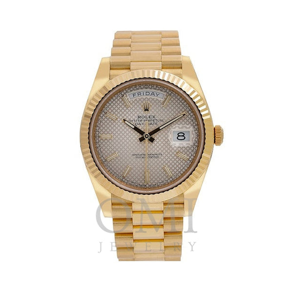 Rolex Day-Date 40 228238 40MM White Dial With Yellow Gold Bracelet