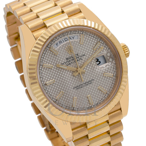 Rolex Day-Date 40 228238 40MM White Dial With Yellow Gold Bracelet
