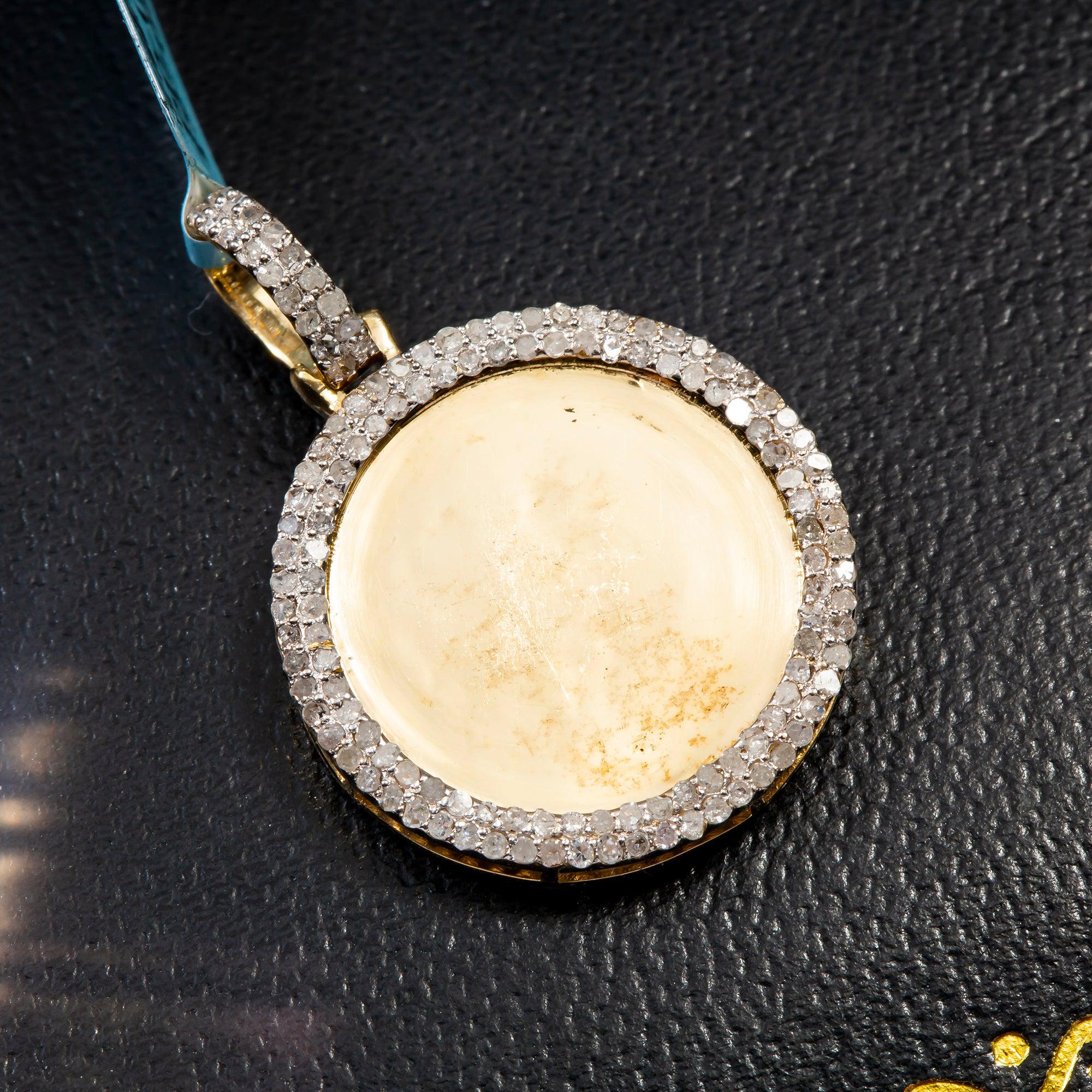 10K YELLOW GOLD DIAMOND PICTURE PENDANT 0.71 CT