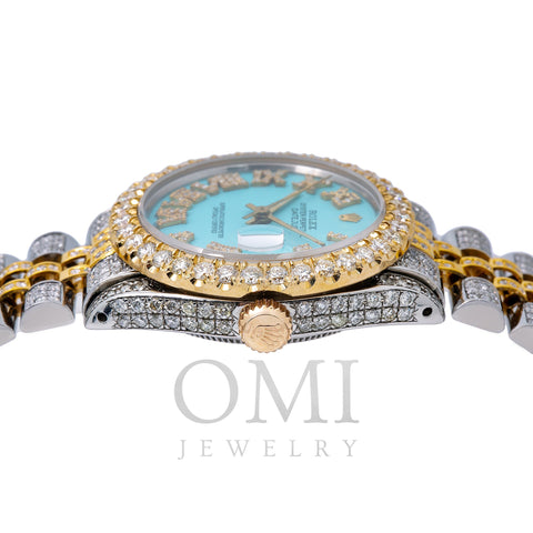 Rolex Lady-Datejust 6827 31MM Blue Diamond Dial With 7.25 CT Diamonds