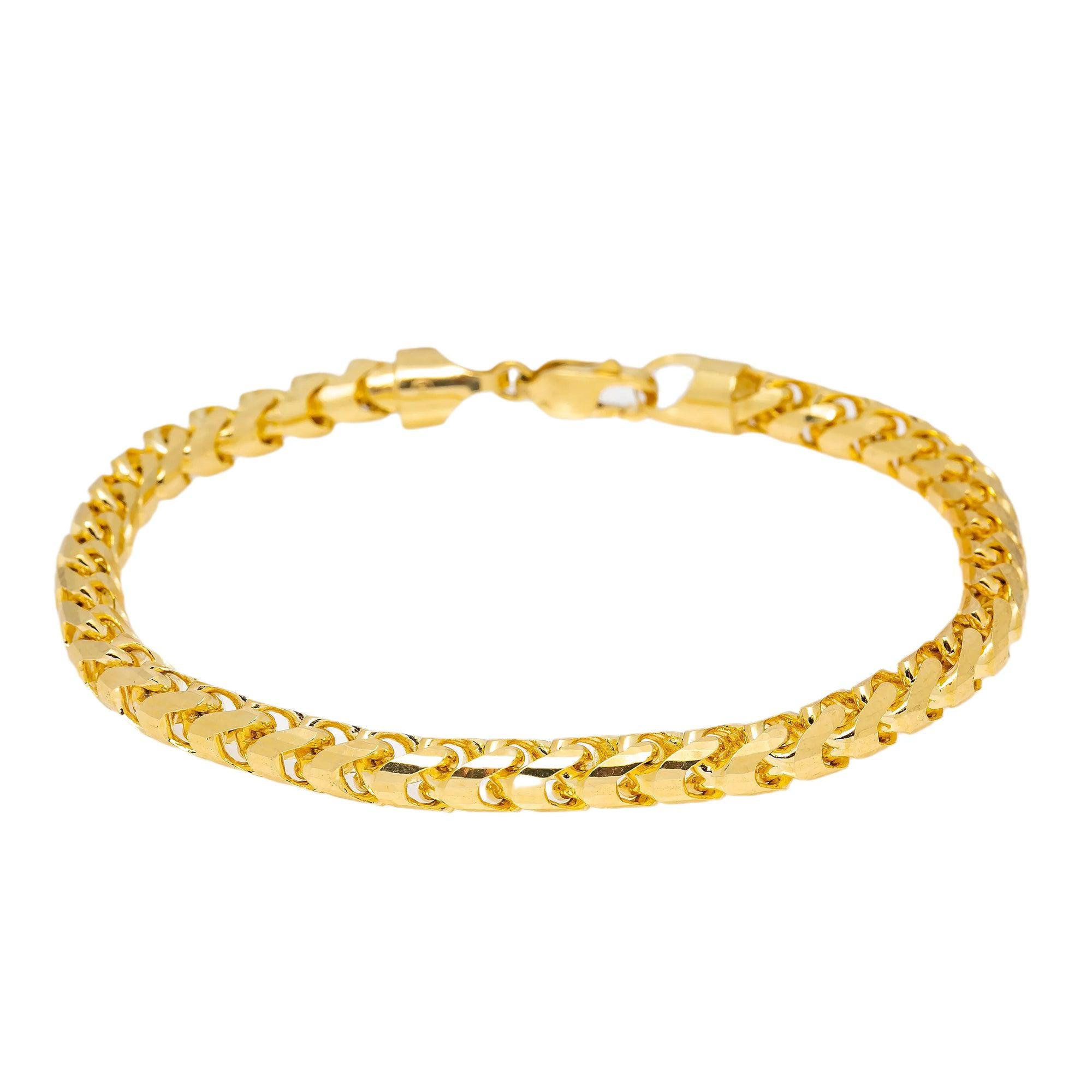 5.5MM 10K YELLOW GOLD FRANCO BRACELET