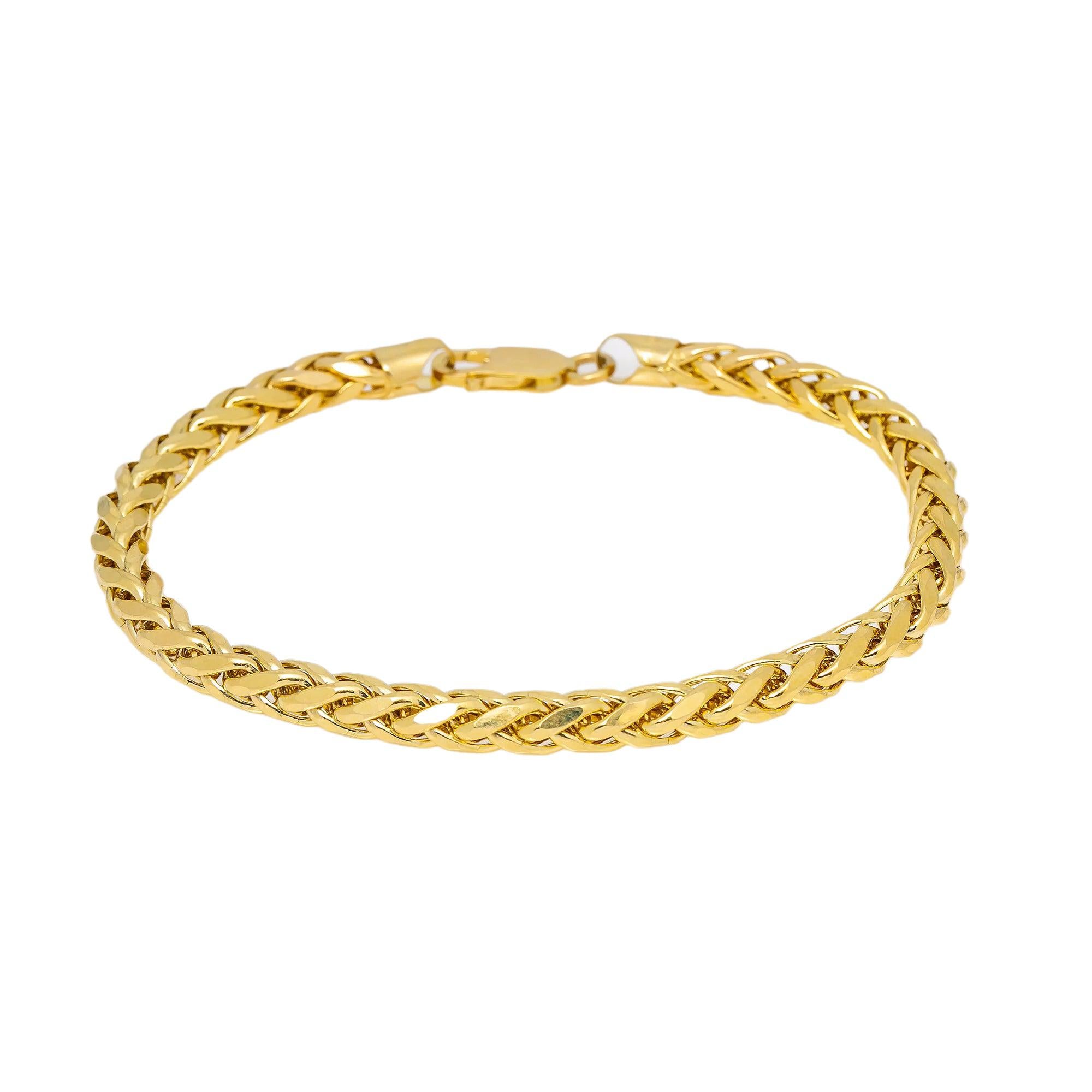 HOLLOW 5MM 10K YELLOW GOLD FRANCO BRACELET