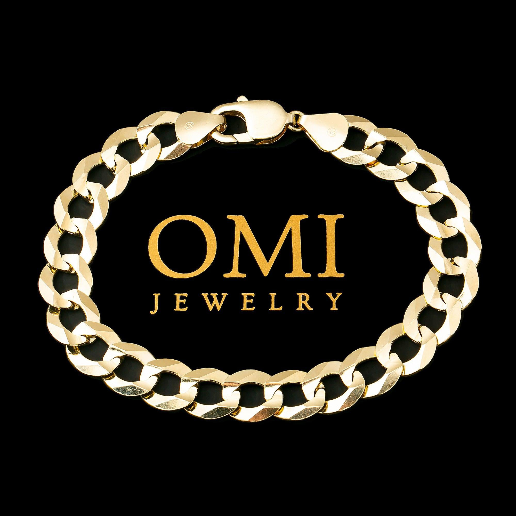 HOLLOW 10K YELLOW GOLD 10MM CUBAN BRACELET