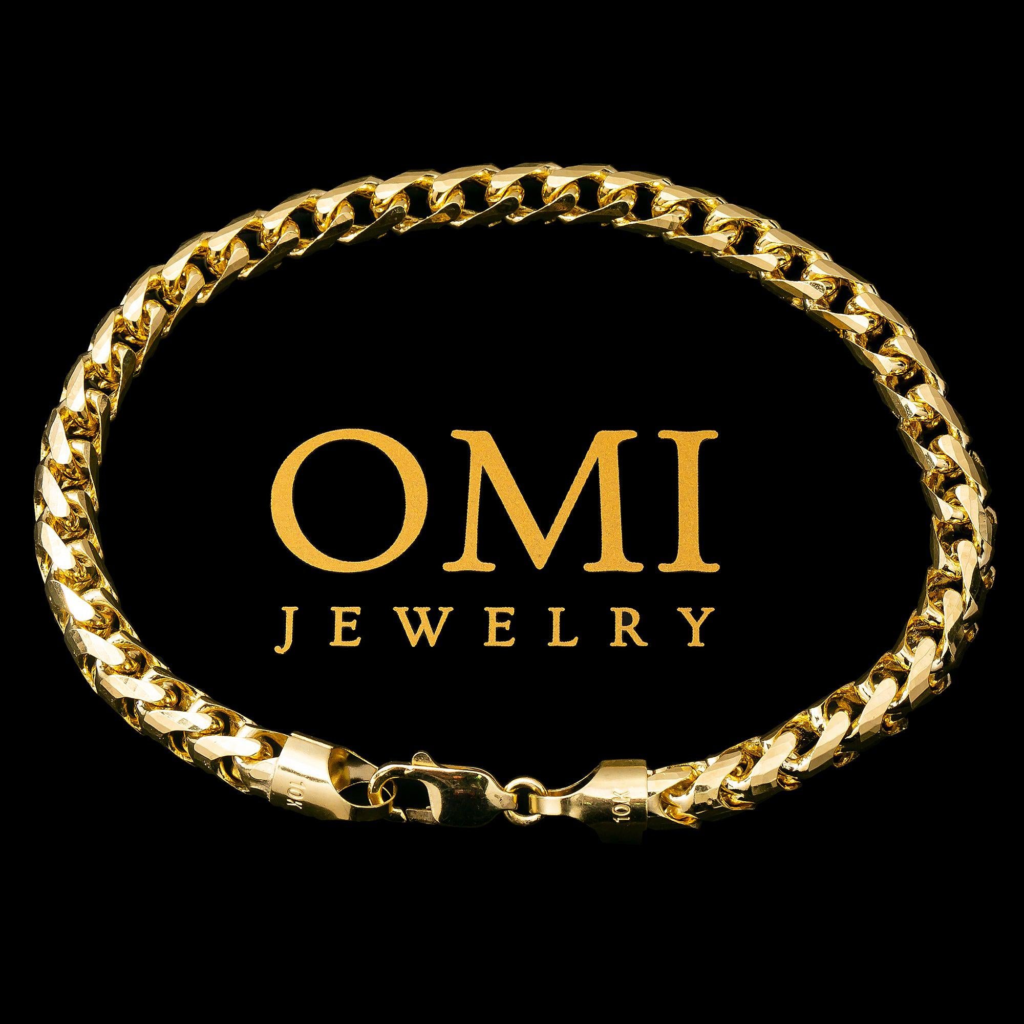 5.5MM 10K YELLOW GOLD FRANCO BRACELET