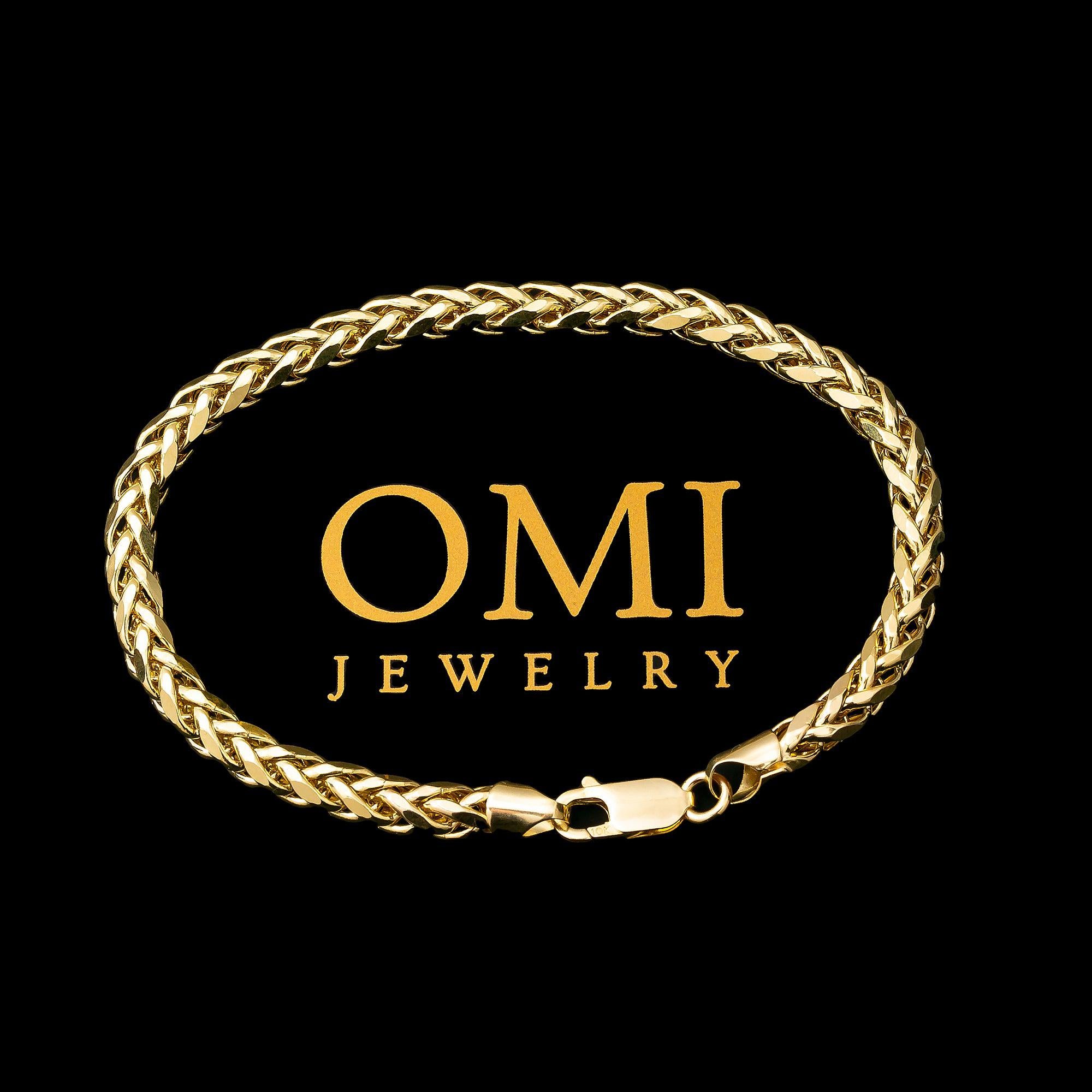 HOLLOW 5MM 10K YELLOW GOLD FRANCO BRACELET