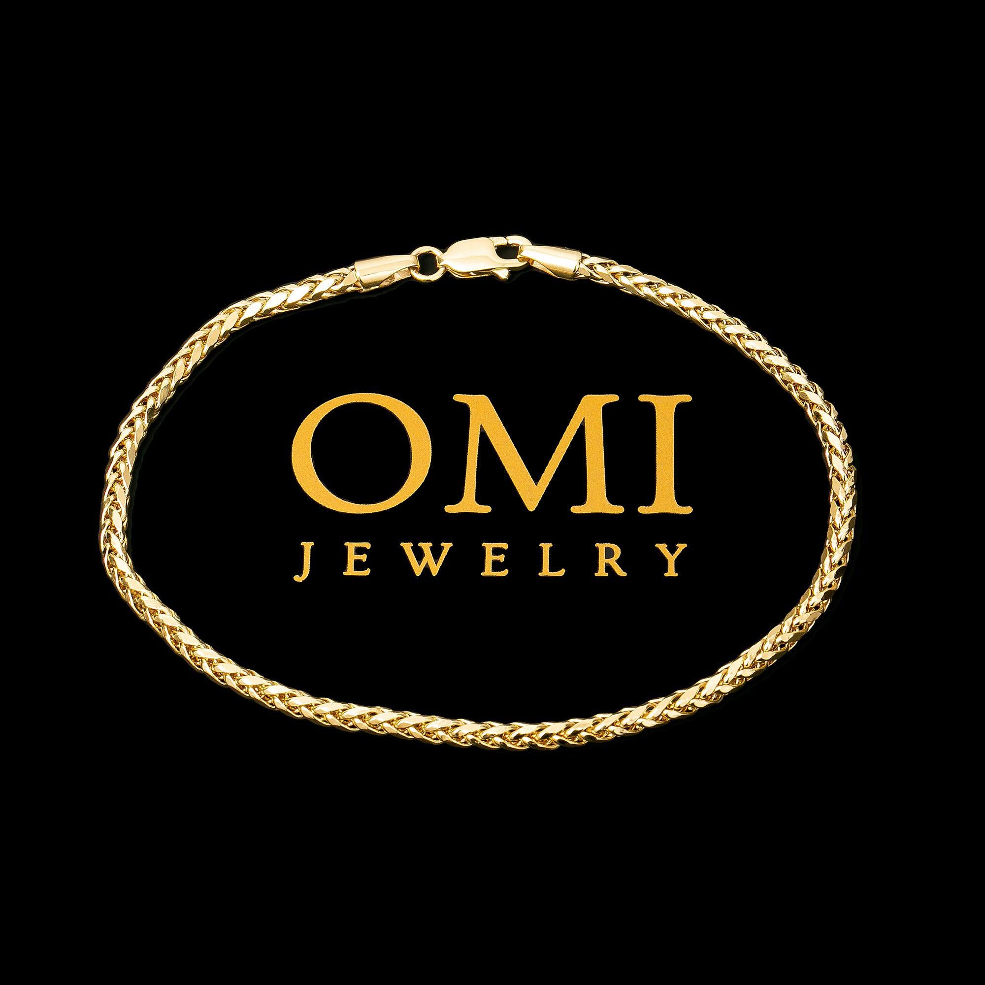 HOLLOW 10K YELLOW GOLD FRANCO BRACELET
