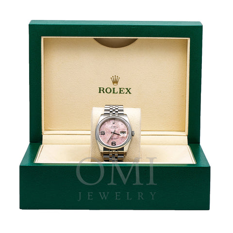 Rolex Datejust 116200 36MM Pink Floral Dial With Stainless Steel Jubilee Bracelet