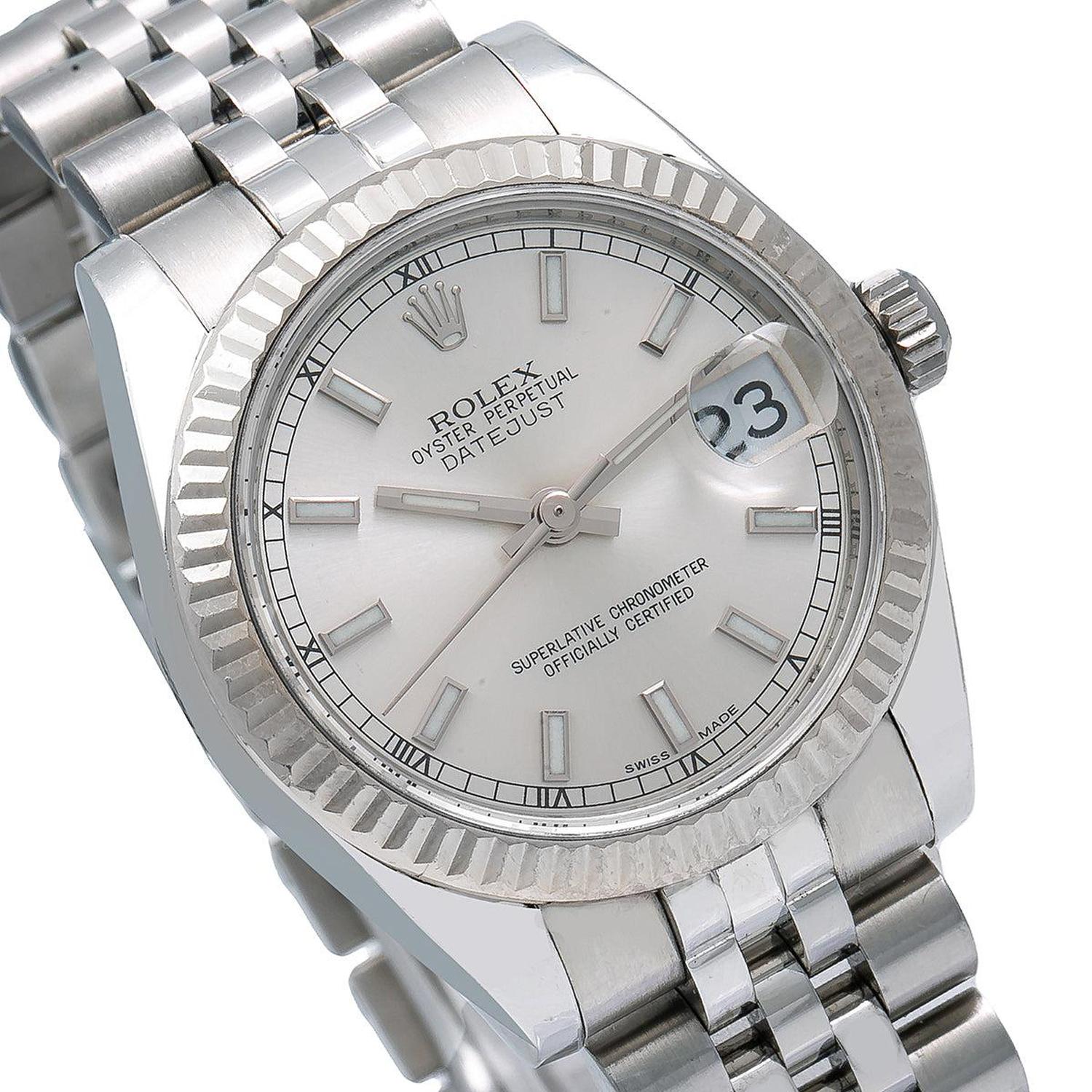 Rolex Datejust 31MM 178274 Silver Dial Fluted Bezel Stainless Steel Jubilee Bracelet