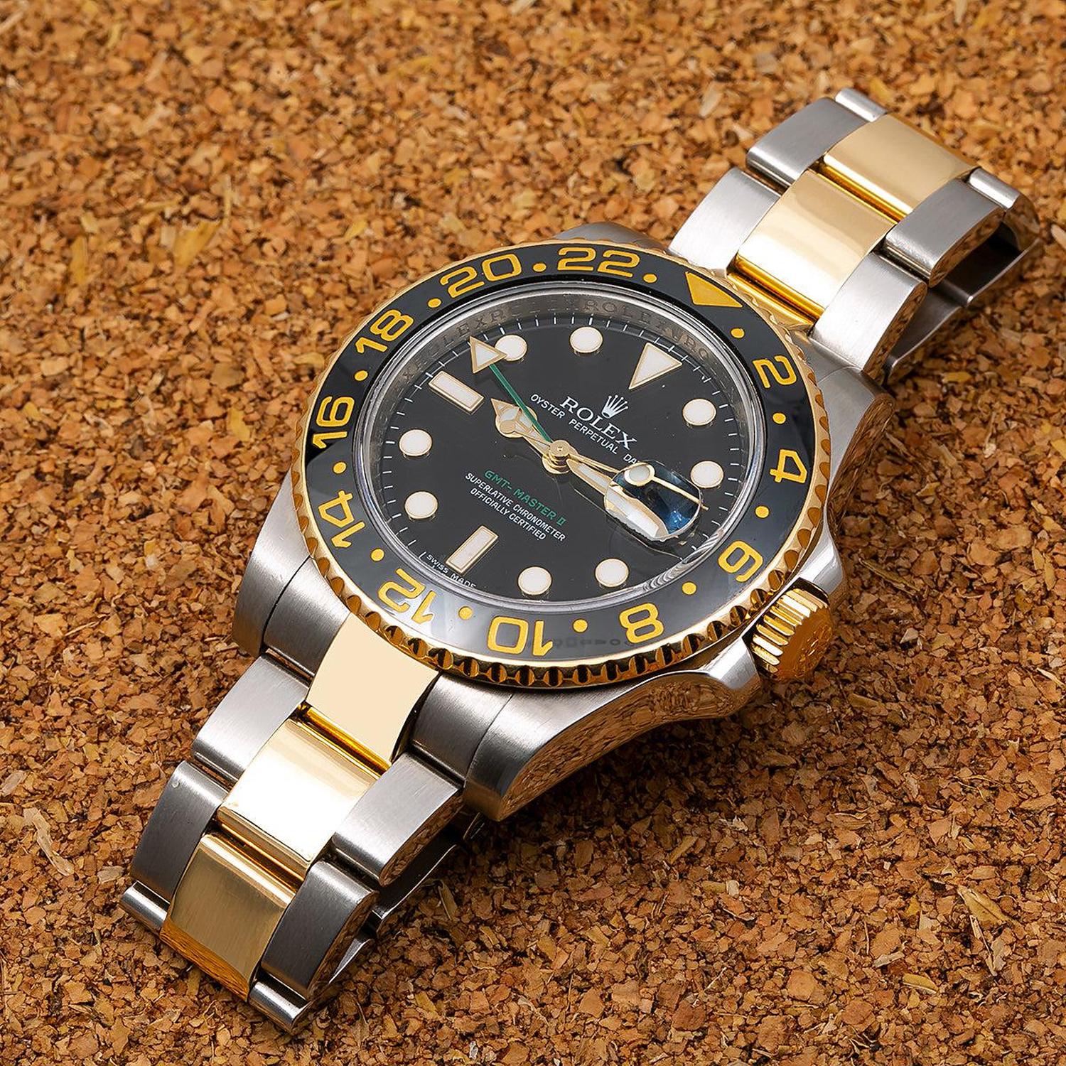 Rolex GMT-Master II 40MM 116713 Black Dial Black Ceramic Bezel Two Tone Oyster Bracelet