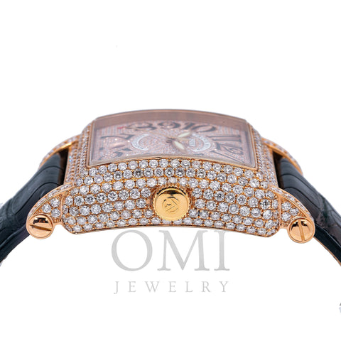 Franck Muller Conquistador Cortez 10000HSC 39MM Rose Gold Diamond Dial With 10.25 CT Diamonds