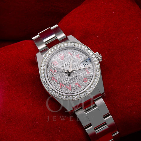 Rolex Datejust Diamond Watch, 178240 31mm, Silver Diamond Dial With 2.75 CT Diamonds