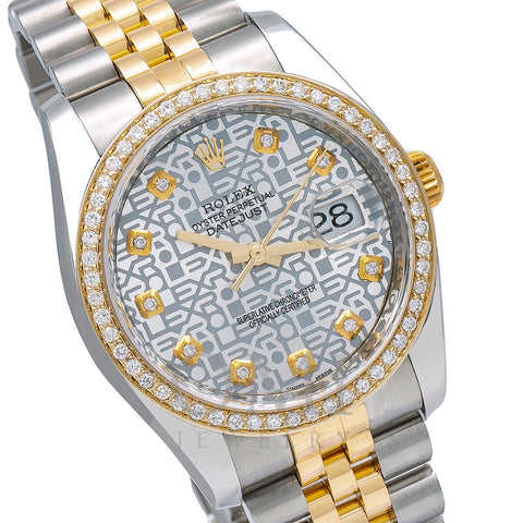 Rolex Datejust Diamond Watch, 116233 36mm, Silver Diamond Dial With 1.20 CT Diamonds