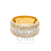 14K GOLD BAGUETTE AND ROUND DIAMOND STATEMENT RING 2.72 CT