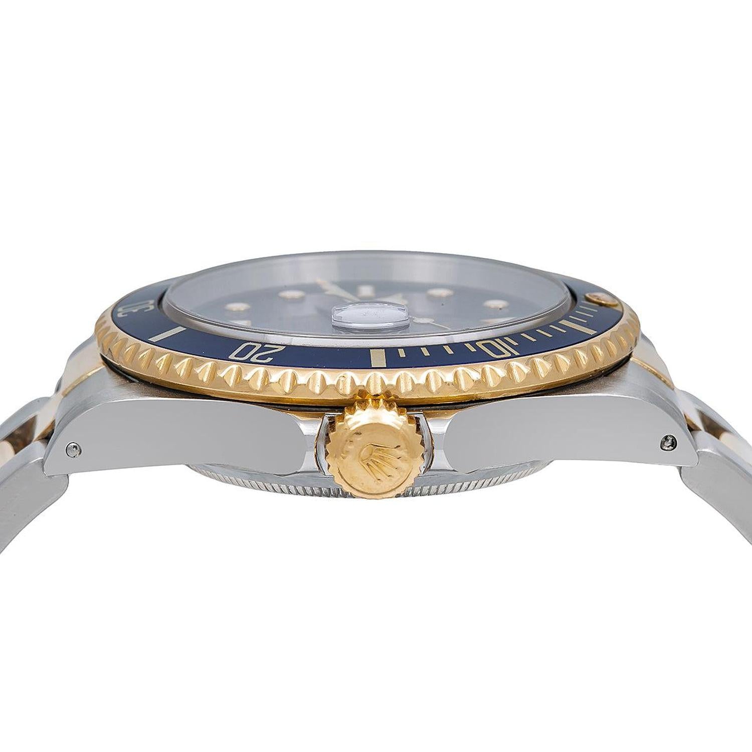 Rolex Submariner Date 40MM 16613 Bluesy Blue Dial Blue Ceramic Bezel Two Tone Yellow Gold Oyster Bracelet