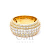 14K YELLOW GOLD MEN'S RING WITH 3.58 CT BAGUETTE DIAMONDS
