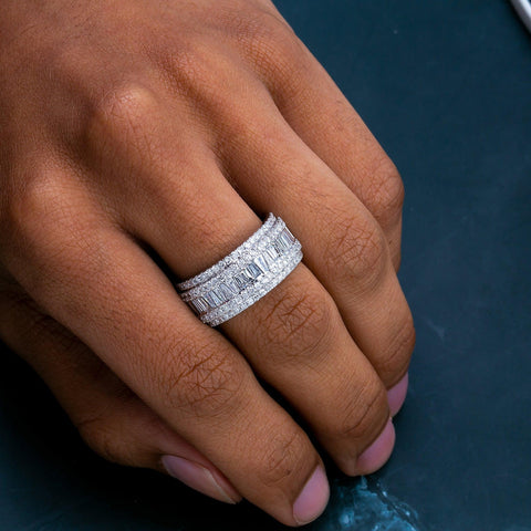 Fake baguette diamond rings Clearance