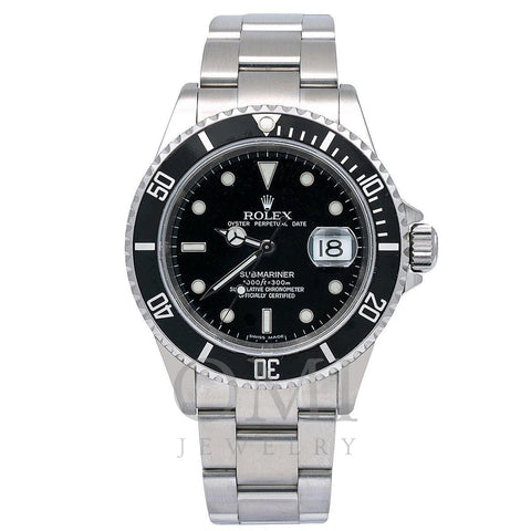 Rolex Submariner Date 16610 40MM Black Dial With Stainless Steel Oyster Bracelet