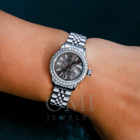 Rolex Datejust 26MM Grey Diamond Dial With Stainless Steel Jubilee Bracelet