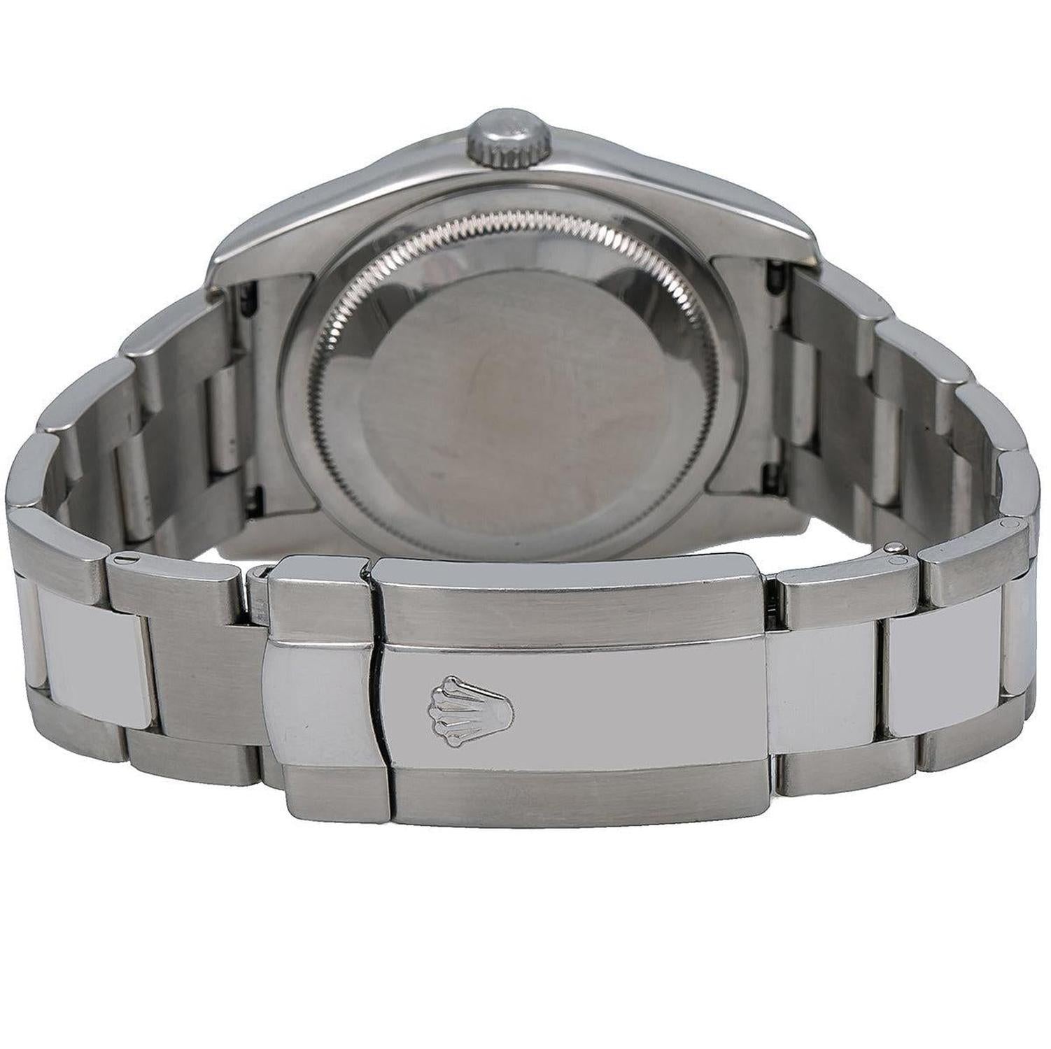 Rolex Datejust 36MM 116200 Black Mother of Pearl Diamond Dial Diamond Bezel Stainless Steel Oyster Bracelet 1.2ct