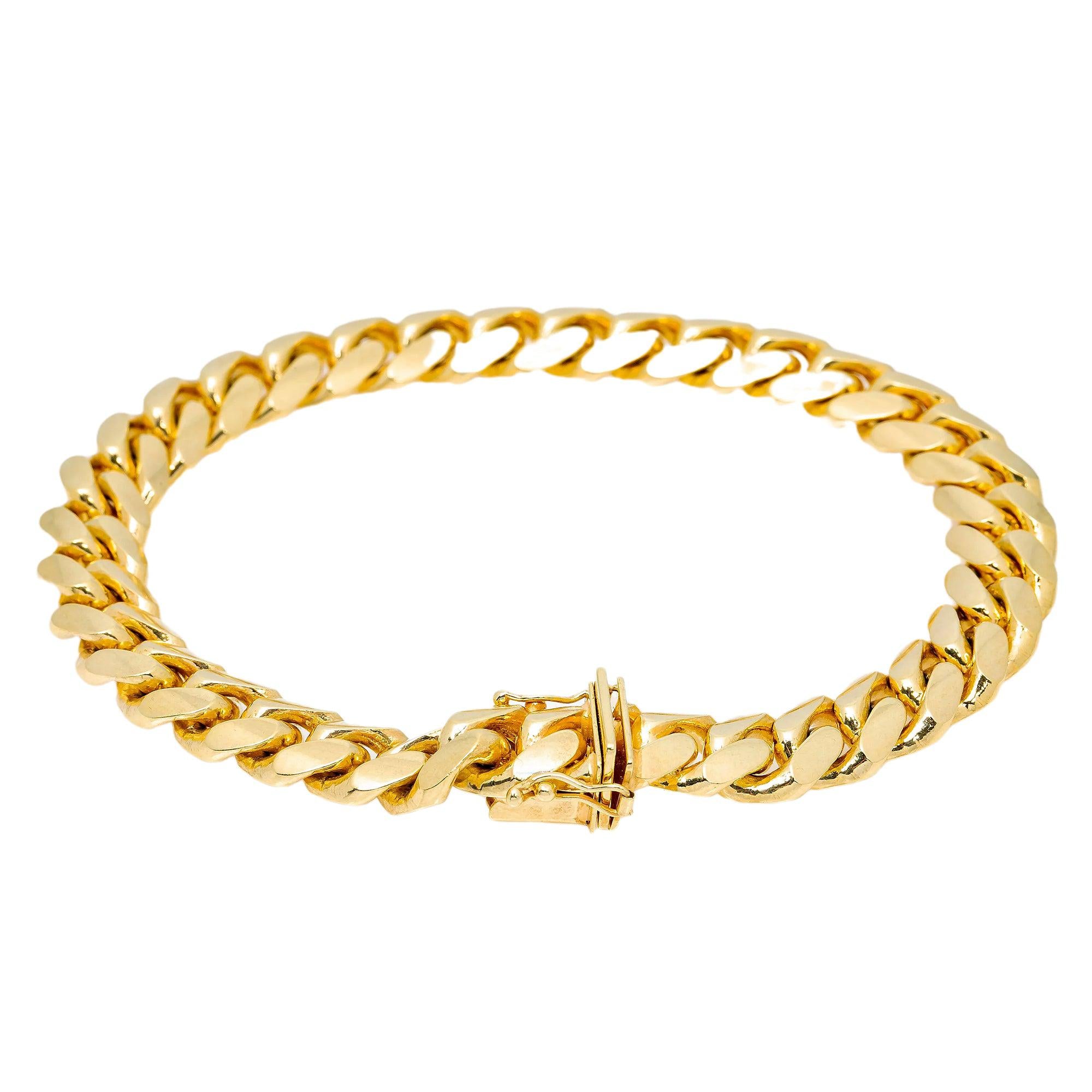 10K YELLOW GOLD CUBAN BRACELET