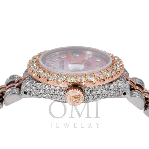 Rolex Lady-Datejust 6917 26MM Pink Diamond Dial With 7.25 CT Diamonds