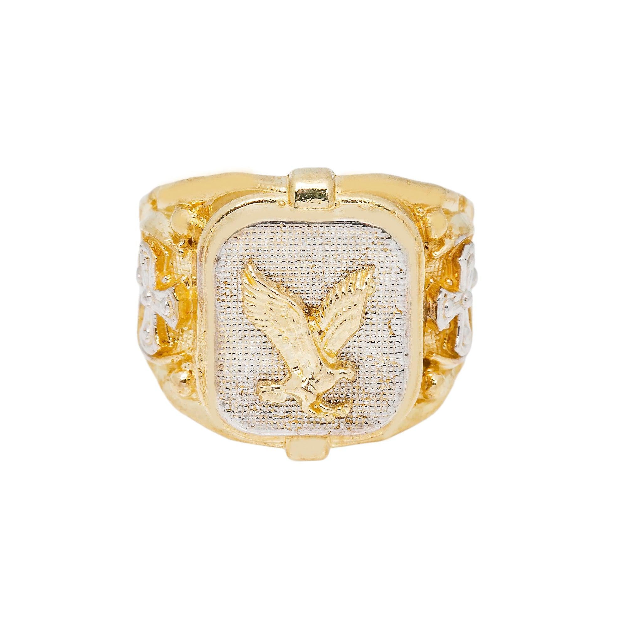 10K YELLOW GOLD EAGLE RING