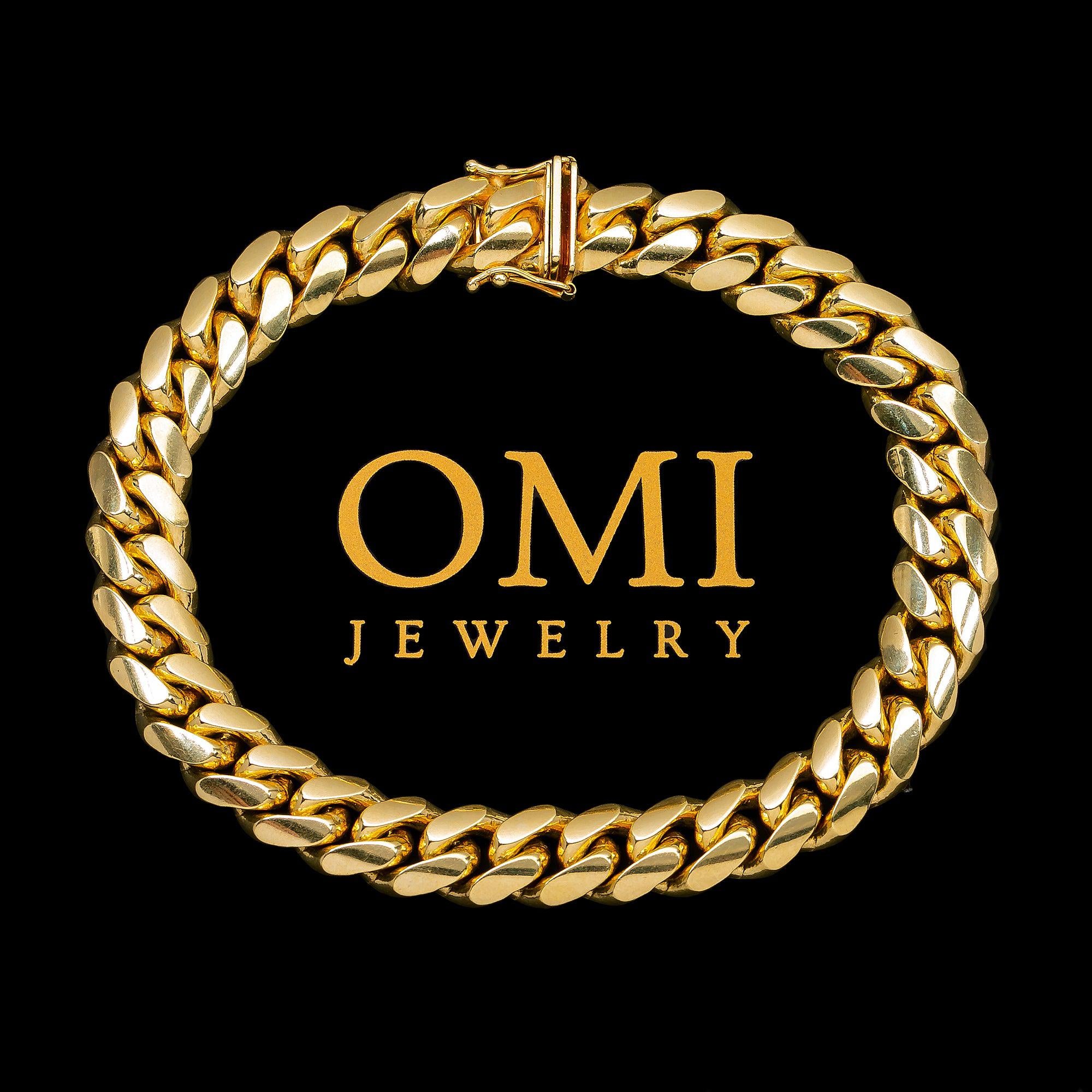 10K YELLOW GOLD CUBAN BRACELET