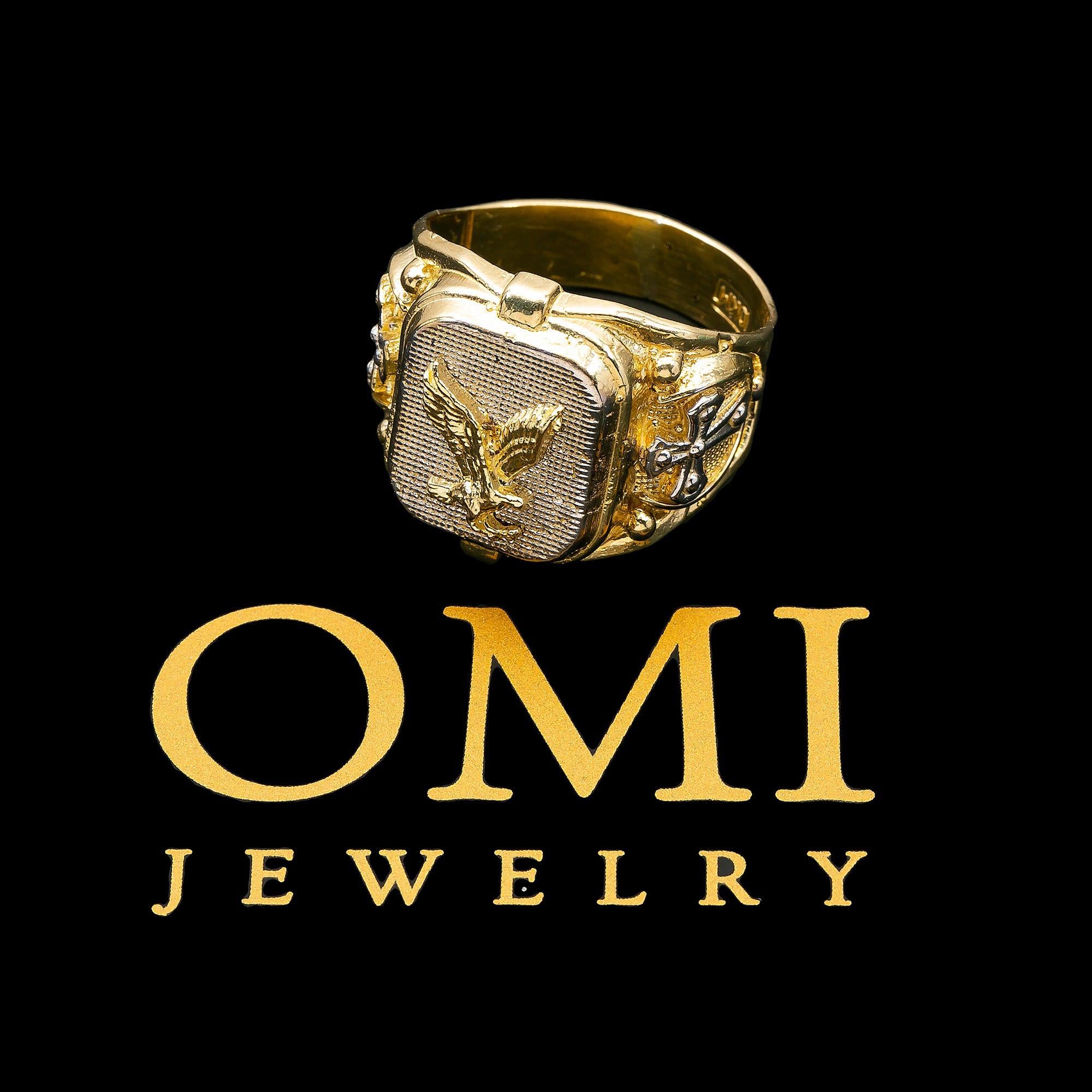 10K YELLOW GOLD EAGLE RING