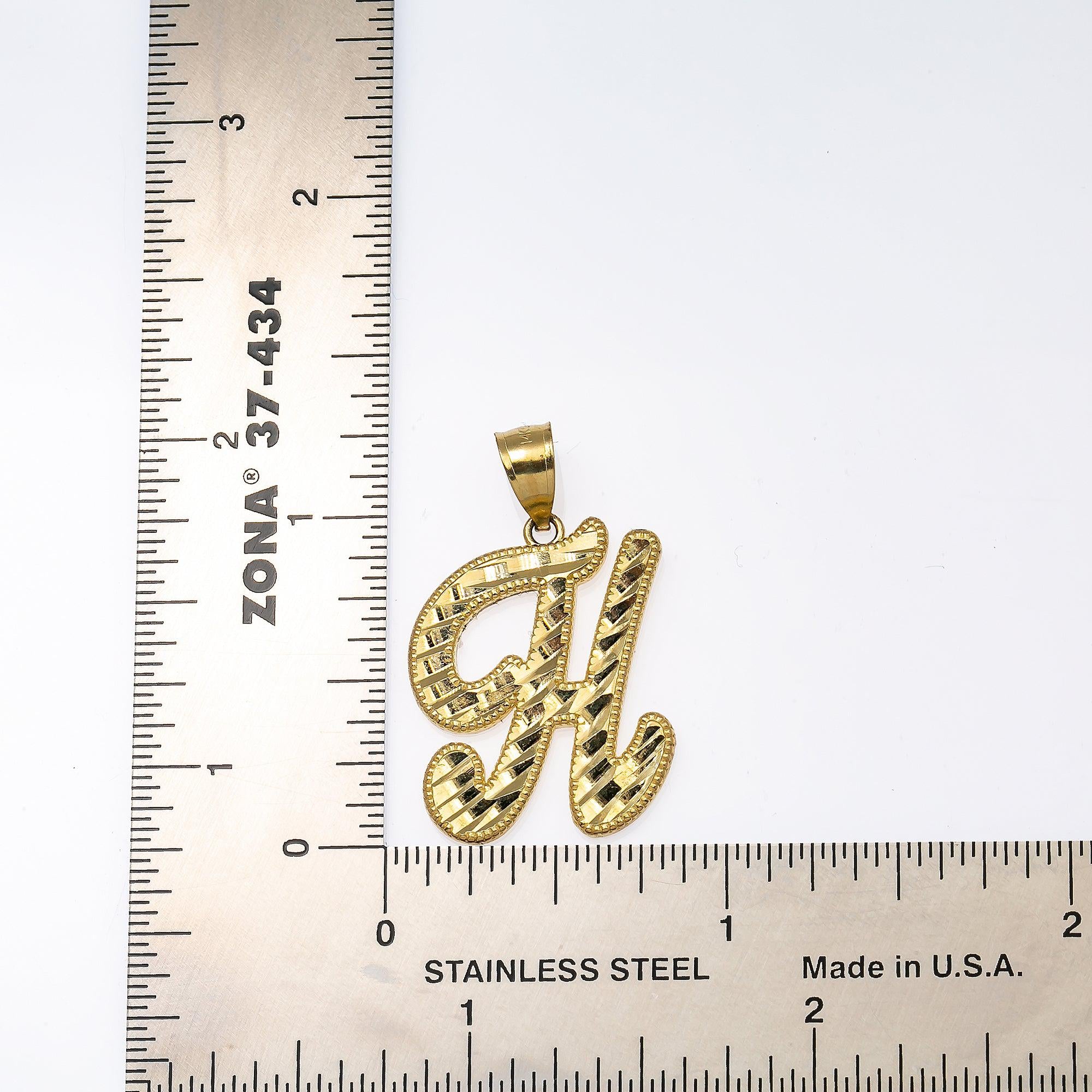 14K YELLOW GOLD H PENDANT