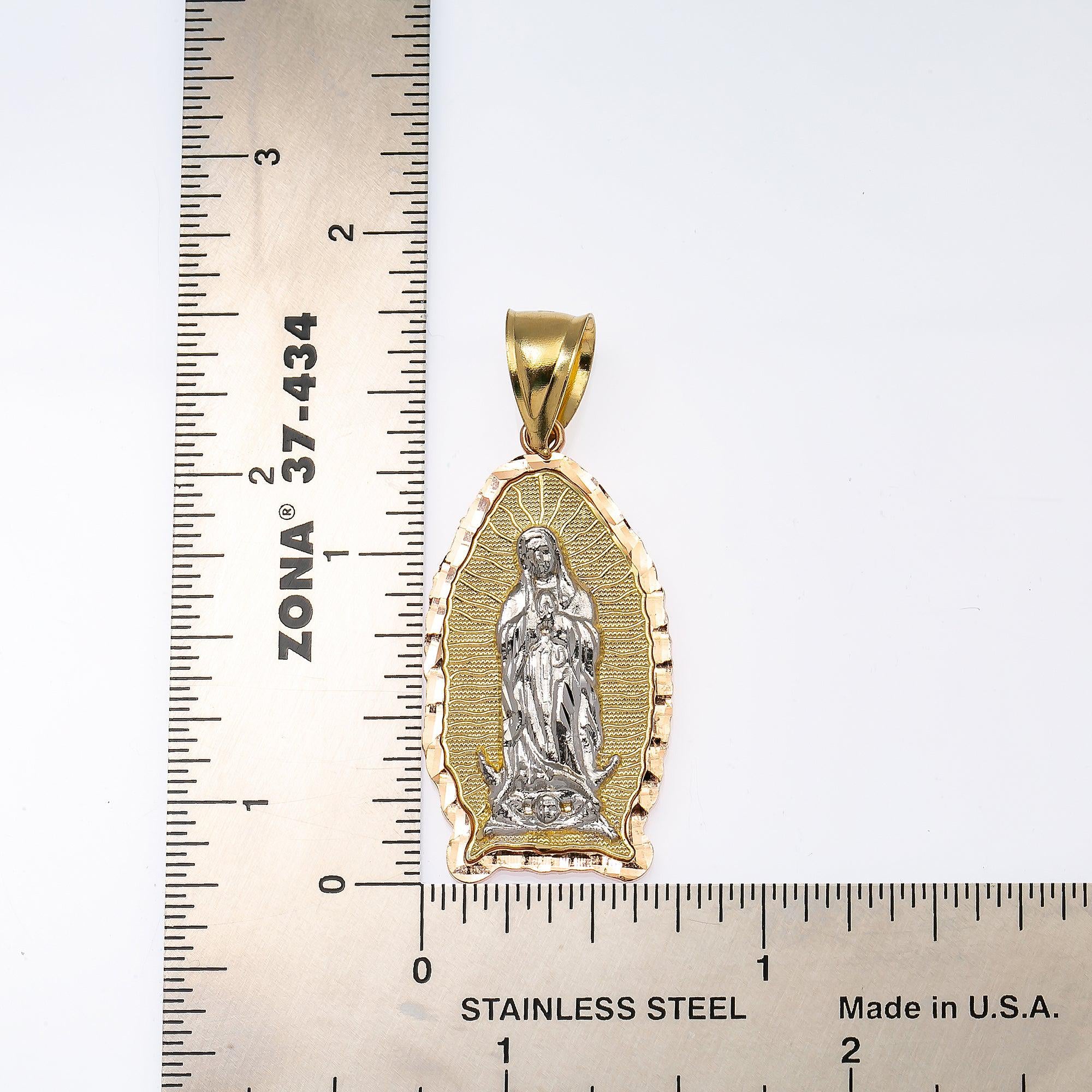 14K YELLOW SAINT MARY PENDANT