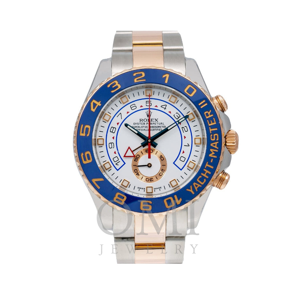 Rolex Yacht-Master II 116681 44MM White Dial Blue Hands With Two