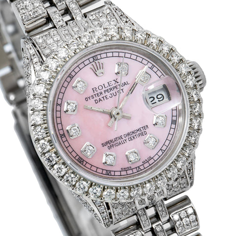 Pink rolex diamond Clearance