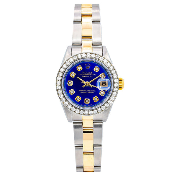 Rolex Lady Datejust 79173 26MM Blue Diamond Dial With Two Tone