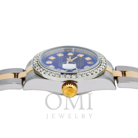 Rolex Lady-Datejust 79173 26MM Blue Diamond Dial With Two Tone Oyster Bracelet