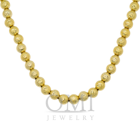 10k Yellow Gold 8mm Laser Moon Chain Available In Sizes 18