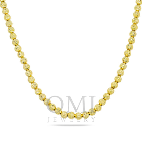 10k Yellow Gold 5mm Laser Moon Chain Available In Sizes 18