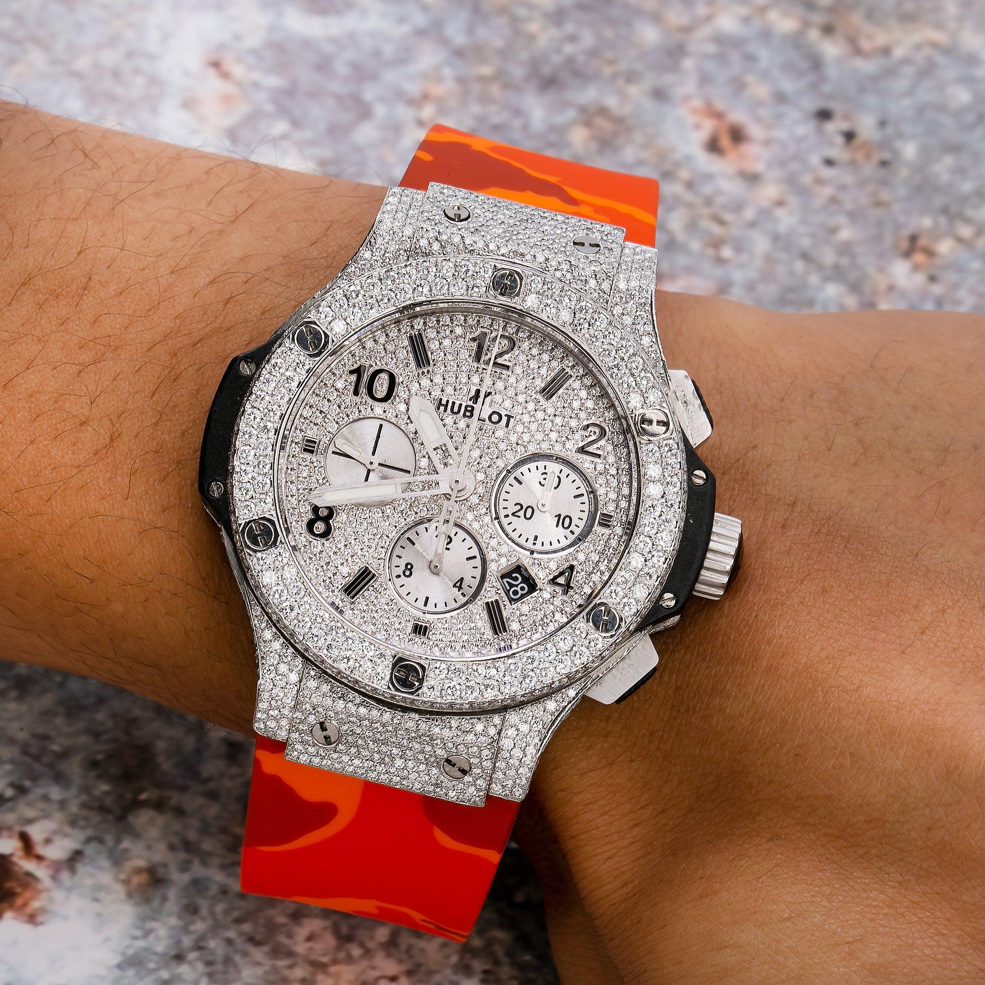 Hublot Big Bang 301.SX.1170.RX 44MM White Diamond Dial With 9.75 CT Diamonds