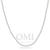 10k White Gold 3mm Moon Bead Chain Available In Sizes 18"-26"