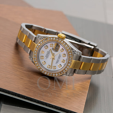 Rolex Datejust Diamond Watch, 179173 26mm, Silver Diamond Dial With 1.25 CT Diamonds