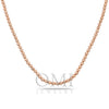 10k Rose Gold 4mm Moon Bead Chain Available In Sizes 18"-28"