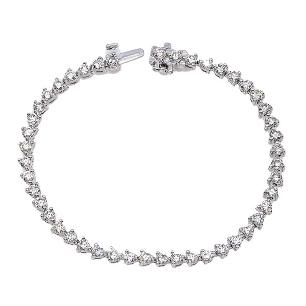 14K WHITE GOLD LADIES BRACELET WITH 4.46 CT DIAMONDS