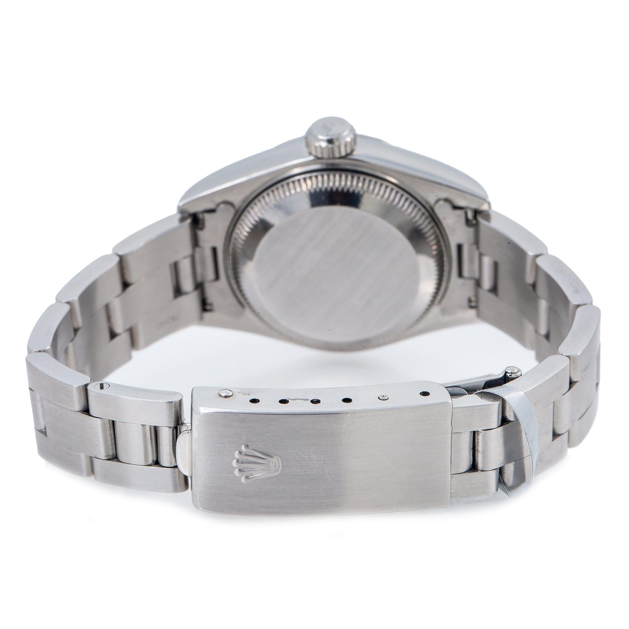 Rolex Datejust 26MM 69160 Red Diamond Dial Smooth Bezel Stainless Steel Oyster Bracelet