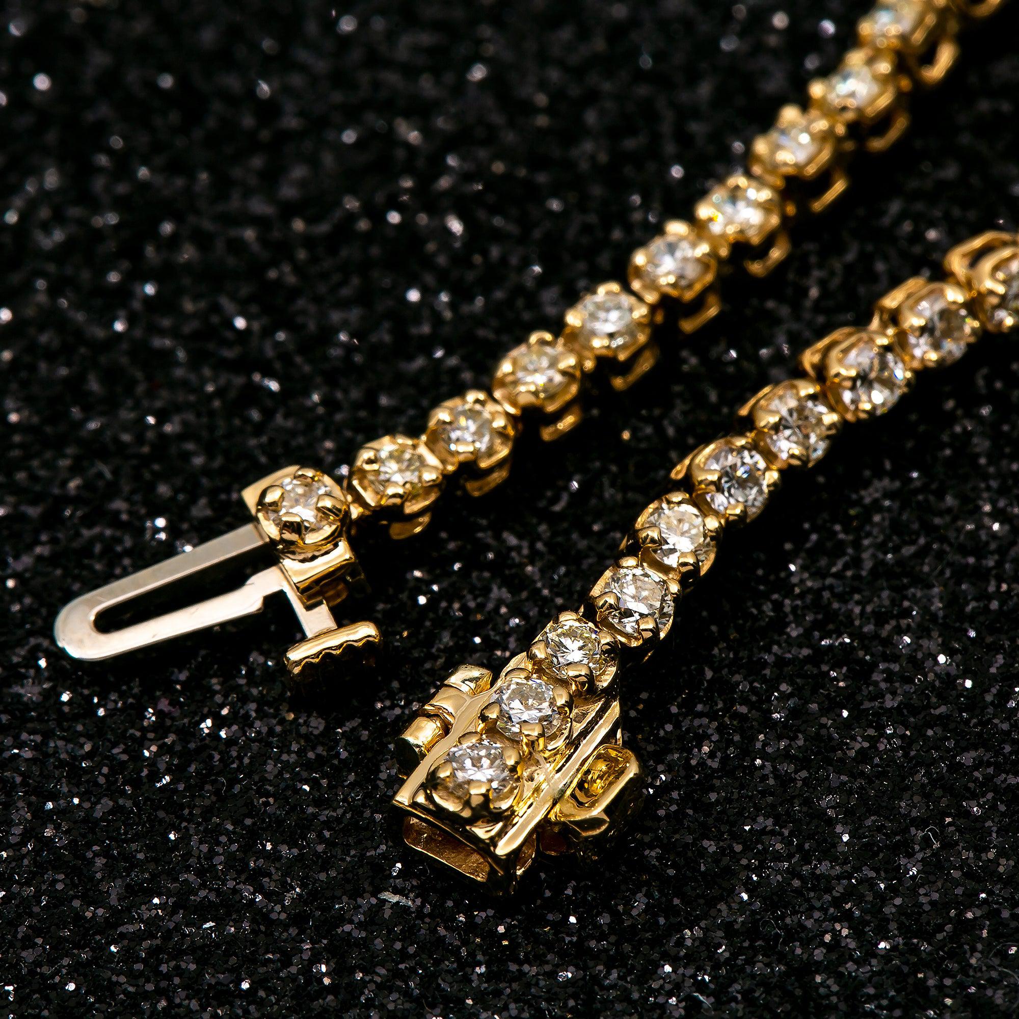 14K YELLOW GOLD LADIES BRACELET WITH 2.30 CT DIAMONDS