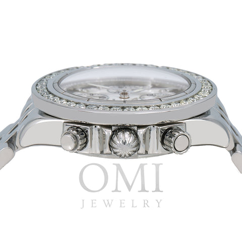 Breitling Chronomat Evolution A13356 44MM White Diamond Dial With Stainless Steel Bracelet